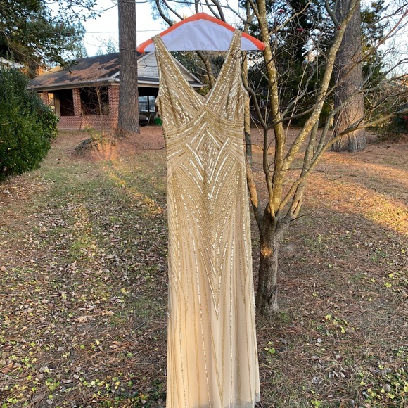 Sequin Gown / Gold Dress - Picture 2 of 10